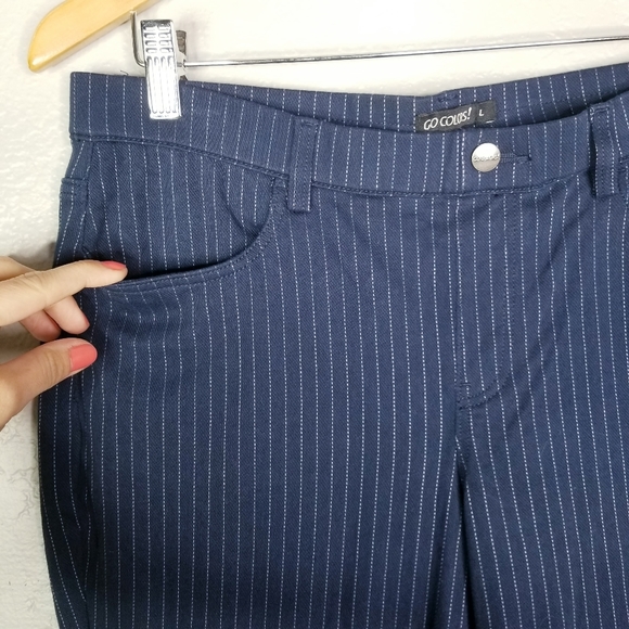 Go colors striped pull on pants size large - Picture 2 of 5